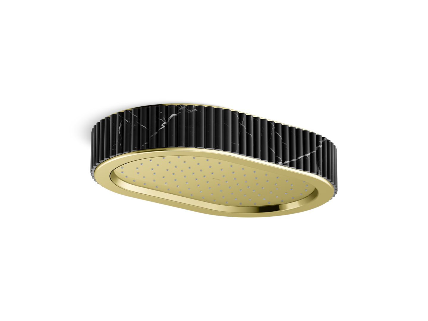 Bandeau™ Rain showerhead, Nero Marquina band