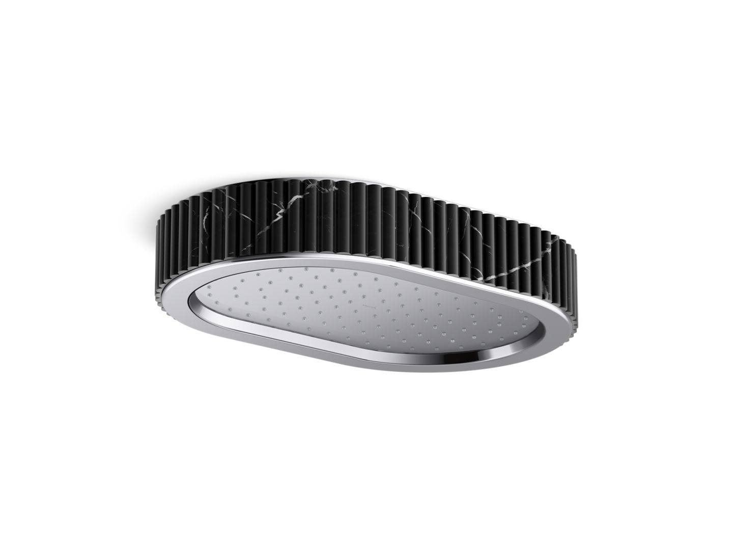Bandeau™ Rain showerhead, Nero Marquina band
