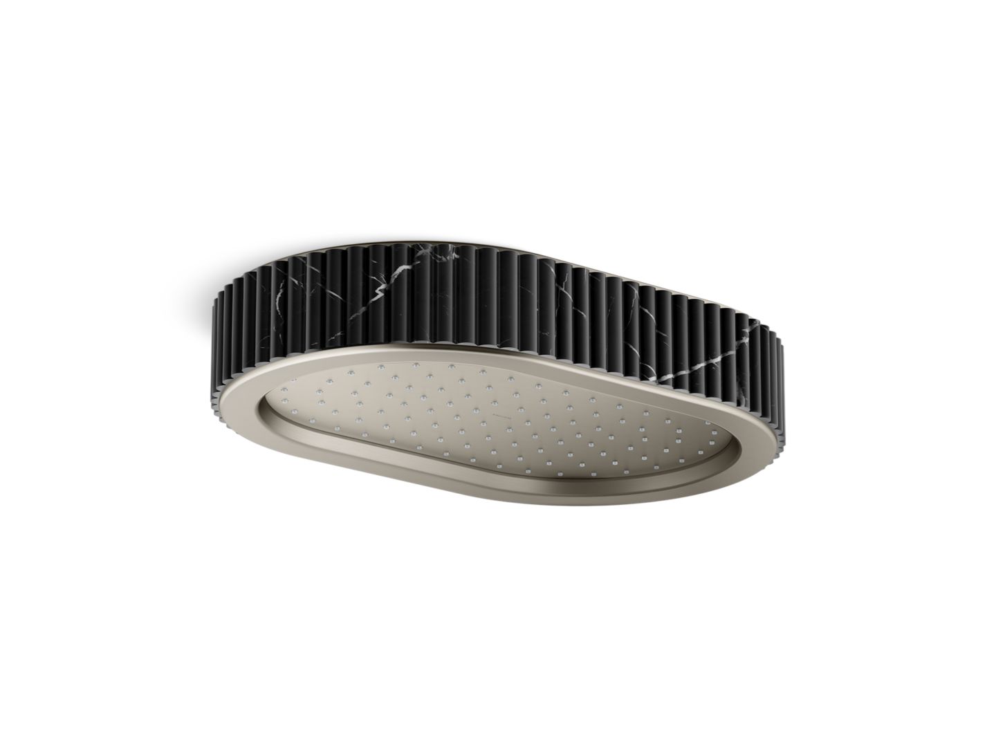 Bandeau™ Rain showerhead, Nero Marquina band