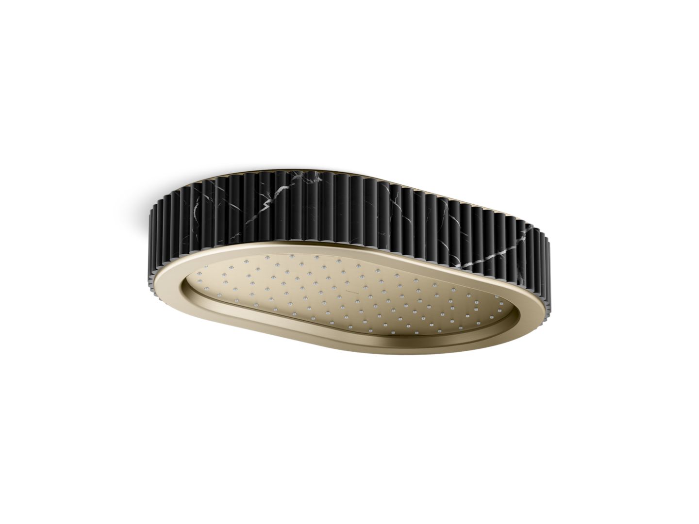 Bandeau™ Rain showerhead, Nero Marquina band