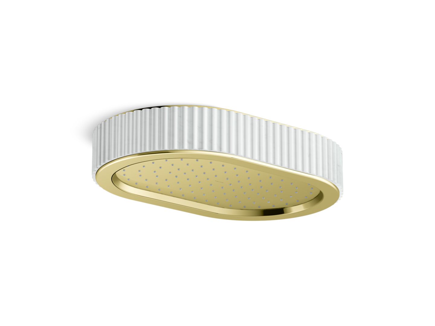Bandeau™ Rain Showerhead, White Carrara band