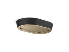 Bandeau™ Rain Showerhead, Black Argile™ band