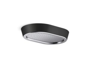 Rain Showerhead, Black Argile™ band