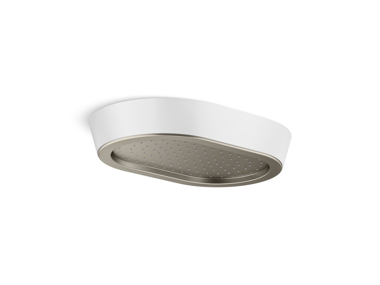Bandeau™ Rain Showerhead, White Argile™ band