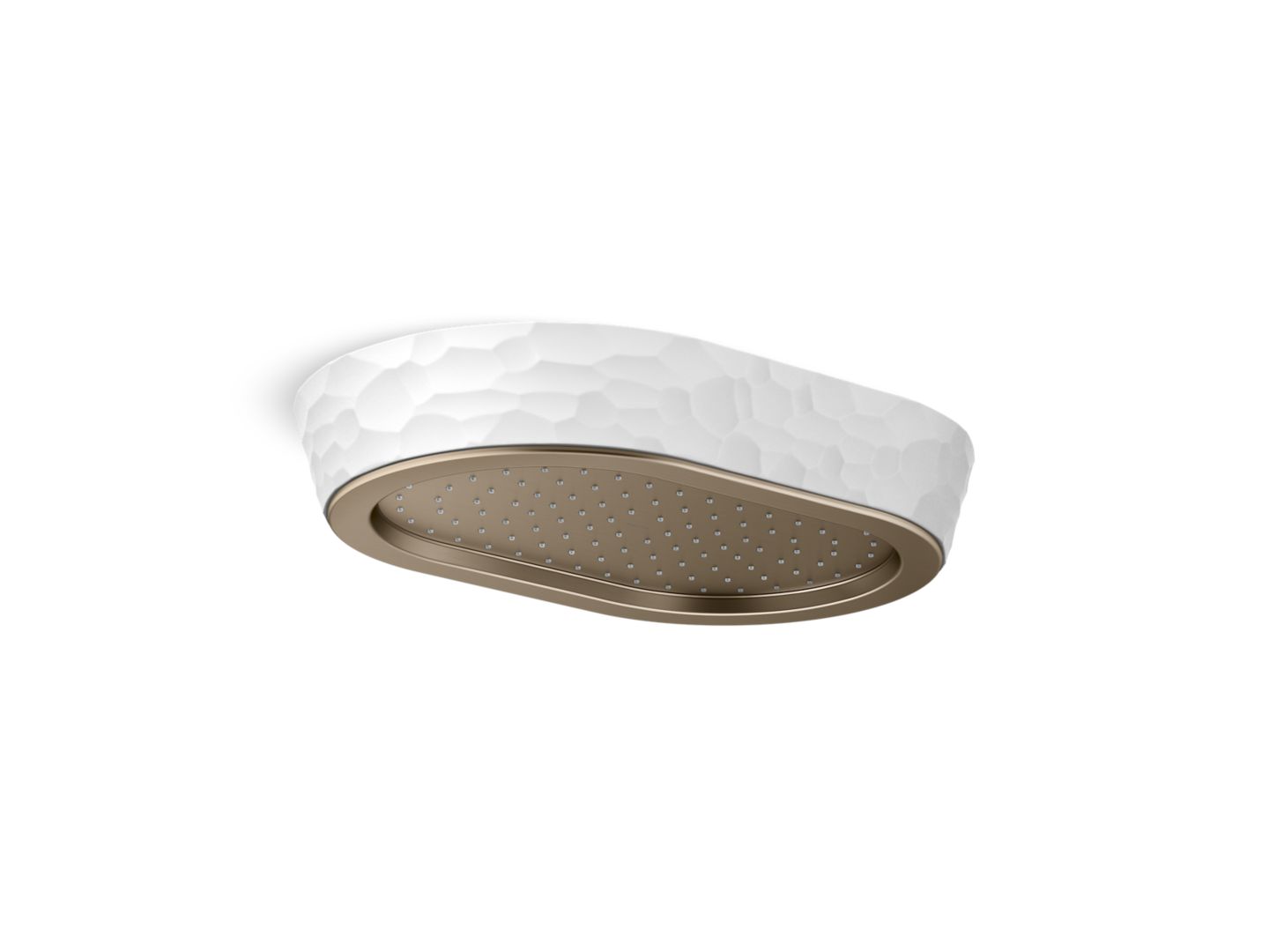 Bandeau™ Rain Showerhead, White Argile™ band