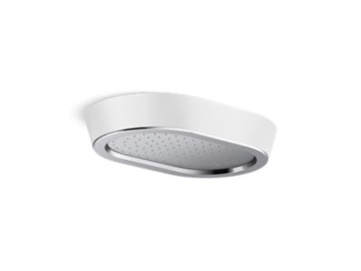 Rain Showerhead, White Argile™ band