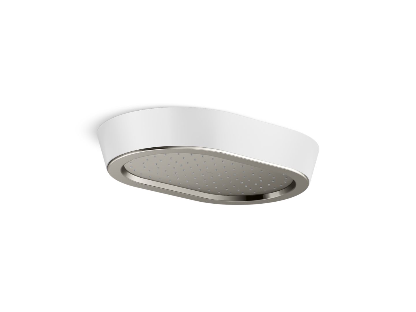 Bandeau™ Rain Showerhead, White Argile™ band