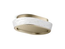 Bandeau™ Rain Showerhead, White Argile™ band
