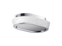 Rain Showerhead, White Argile™ band 0 0