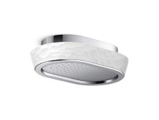Bandeau™ Rain Showerhead, White Argile™ band