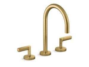 Sink faucet, gooseneck spout, lever handles