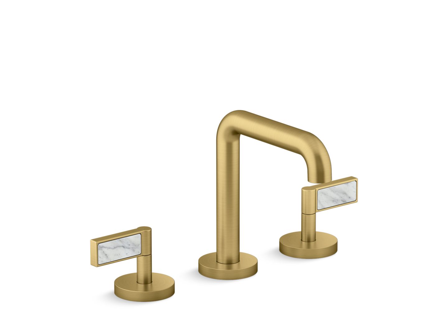 One™ Sink faucet, tall spout, White Carrara handles