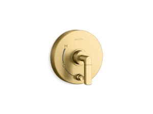 Pressure balance trim with diverter, lever handle