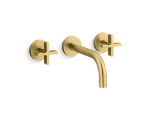 Wall-mount sink faucet, cross handles