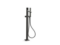 Bezel™ Freestanding Bath Faucet with Handshower, Nero Marquina Handle