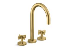 One™ Deck-mount bath faucet, gooseneck spout, cross handles