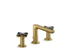002® Widespread Sink Faucet, Low Spout, Zebra Jasper Cross Handles