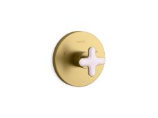 002® Thermostatic Trim, Rose Quartz Cross Handle