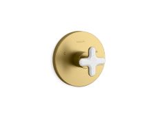 002® Thermostatic Trim, White Carrara Cross Handle