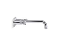 Wallmount Widespread Sink Faucet, Elongated Spout 3