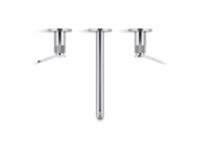 Wallmount Widespread Sink Faucet, Elongated Spout 4