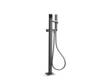 Bezel™ Freestanding Bath Faucet with Handshower, Nero Marquina Handle