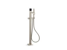 Bezel™ Freestanding Bath Faucet with Handshower, Nero Marquina Handle