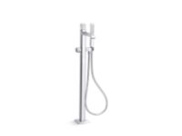 Freestanding Bath Faucet, with Handshower, White Carrara Stone 1