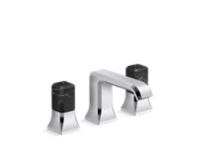 Widespread Sink Faucet, Nero Marquina Stone 1