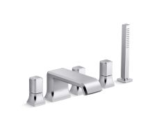 Bezel™ Deckmount Bath Faucet with Handshower and Diverter