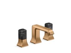 Bezel™ Widespread Sink Faucet, Nero Marquina Handles