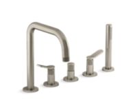 Deckmount Bath Faucet with Diverter and Handshower 0