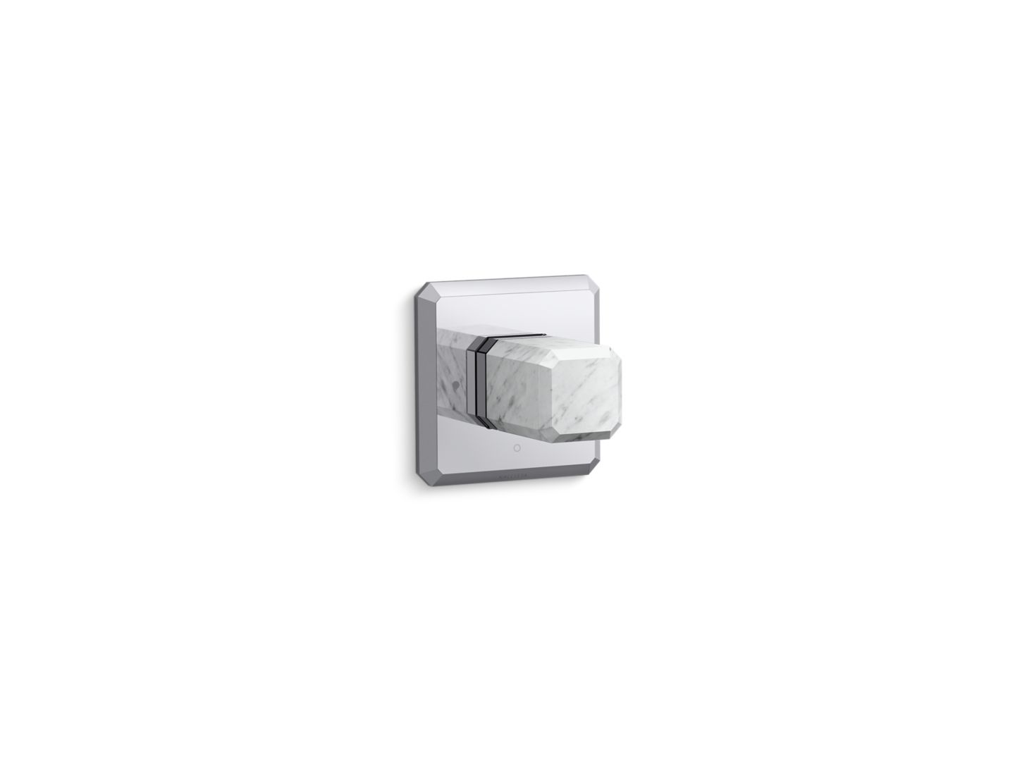 Bezel™ Volume Control Trim, White Carrara Stone