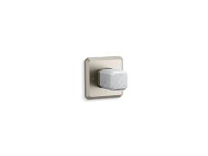 Bezel™ Volume Control Trim, White Carrara Handle