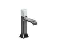 Bezel™ Single Control Sink Faucet, White Carrara Handle