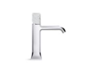 Single Control Sink Faucet, White Carrara Stone 3