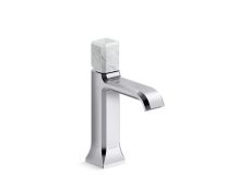 Bezel™ Single Control Sink Faucet, White Carrara Handle