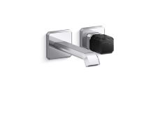 Bezel™ Wall Mount Single Control Sink Faucet, Nero Marquina Handle