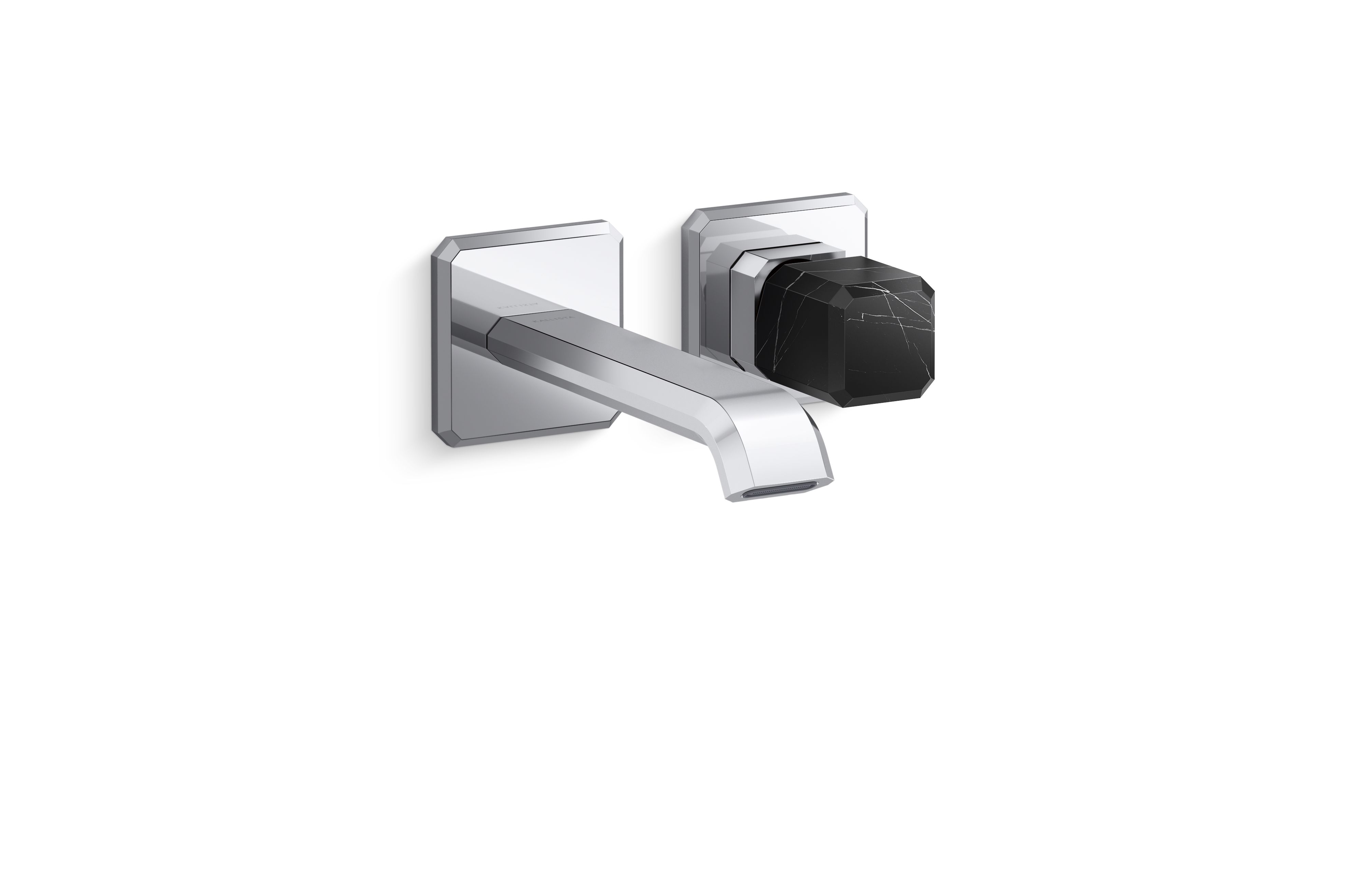 Bezel™ — Wall Mount Single Control Sink Faucet, Nero Marquina Handle