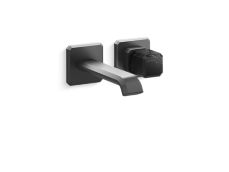Bezel™ Wall Mount Single Control Sink Faucet, Nero Marquina Handle