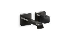 Bezel™ Wall Mount Single Control Sink Faucet, Nero Marquina Handle