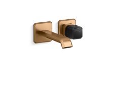 Bezel™ Wall Mount Single Control Sink Faucet, Nero Marquina Handle
