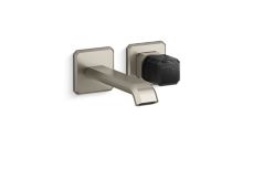 Bezel™ Wall Mount Single Control Sink Faucet, Nero Marquina Handle