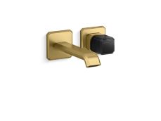 Bezel™ Wall Mount Single Control Sink Faucet, Nero Marquina Handle