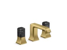Bezel™ Widespread Sink Faucet, Nero Marquina Handles