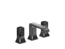 Bezel™ Widespread Sink Faucet, Nero Marquina Handles