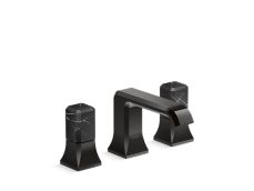 Bezel™ Widespread Sink Faucet, Nero Marquina Handles