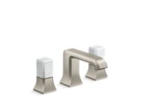 Widespread Sink Faucet, White Carrara Stone 0