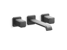 Bezel™ Wall Mount Widespread Sink Faucet, Elongated Spout