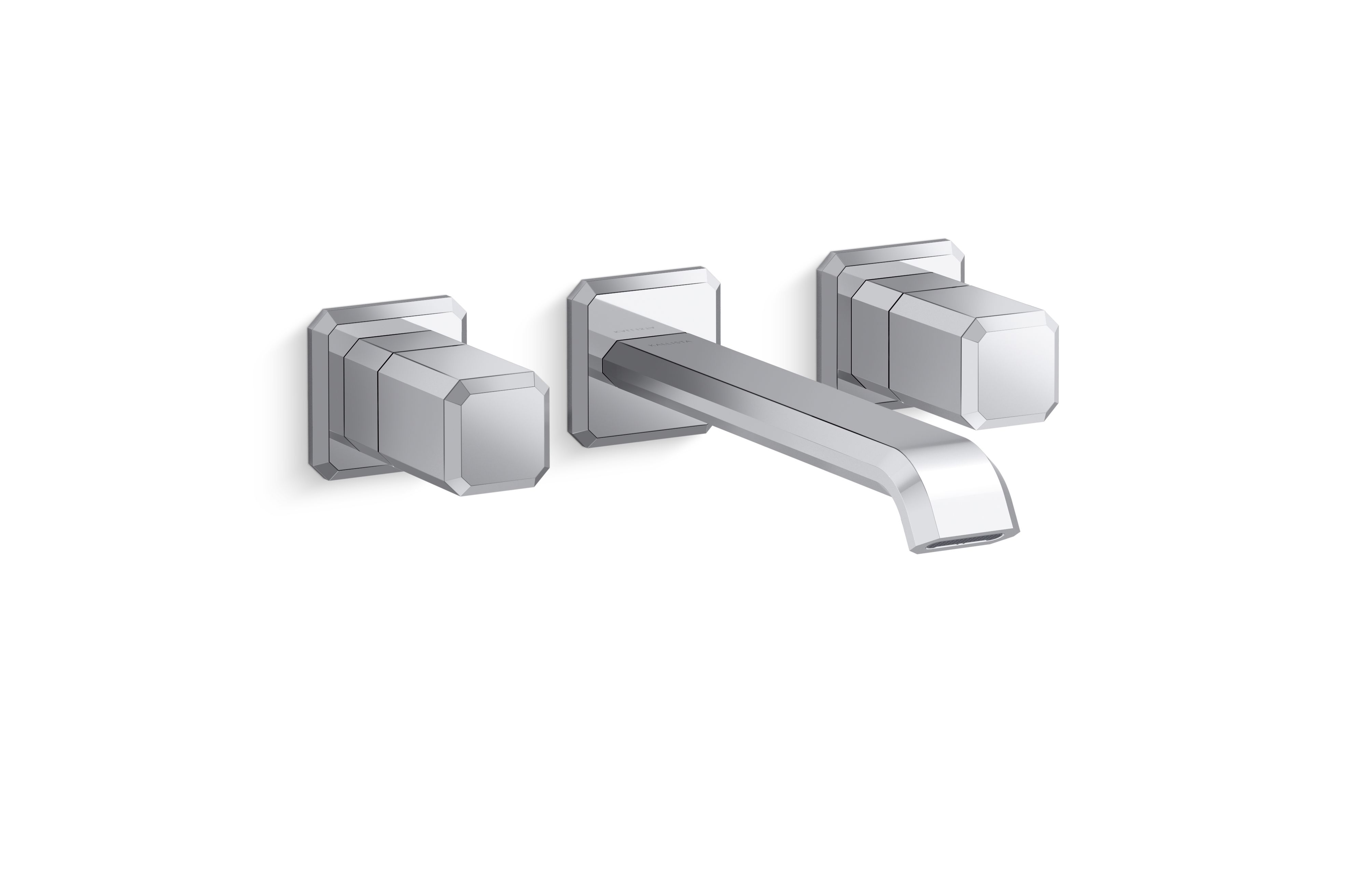 Bezel™ — Wall Mount Widespread Sink Faucet, Elongated Spout